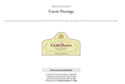 New In: Personalised wine gift - Ca' del Bosco Franciacorta