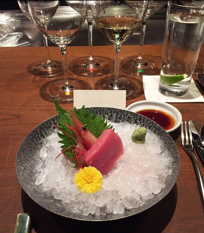 Sashimi and Wine, think light and delicate.